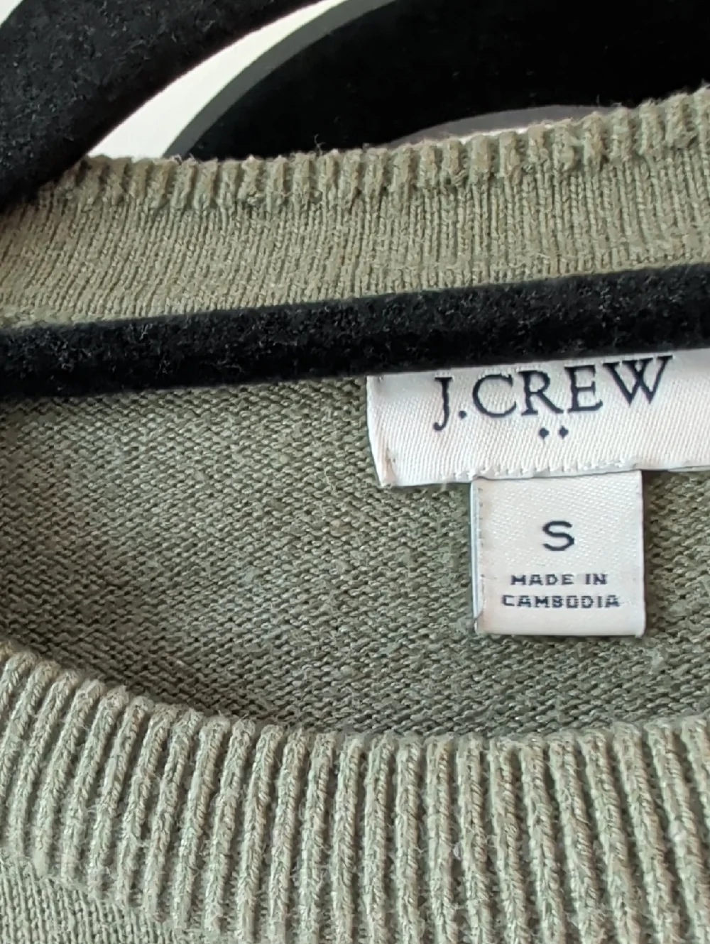 J. Crew Olive Crewneck Sweater - S - Picture 2 of 3